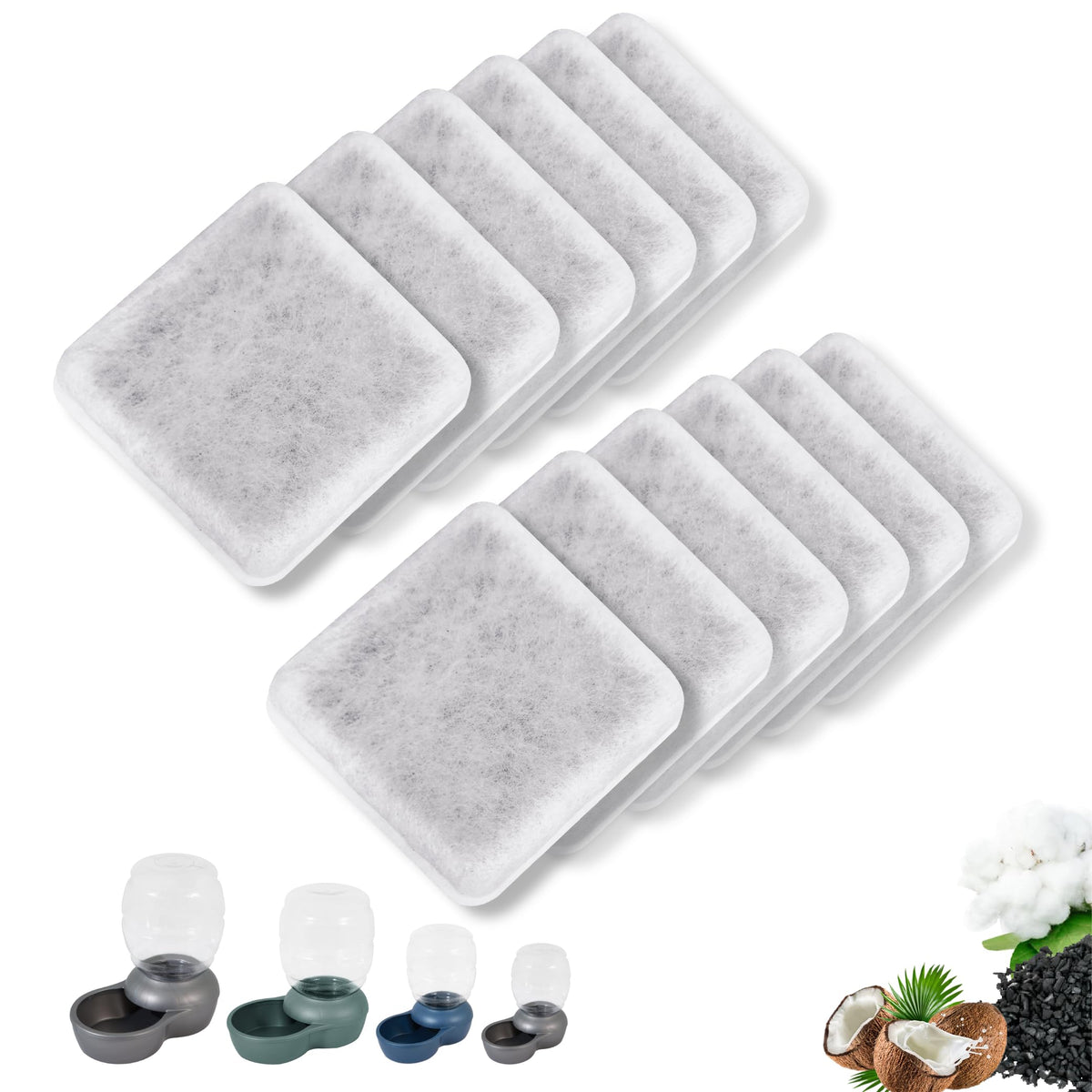 Pet Water Fountain Charcoal Replacement Filters for Petmate
