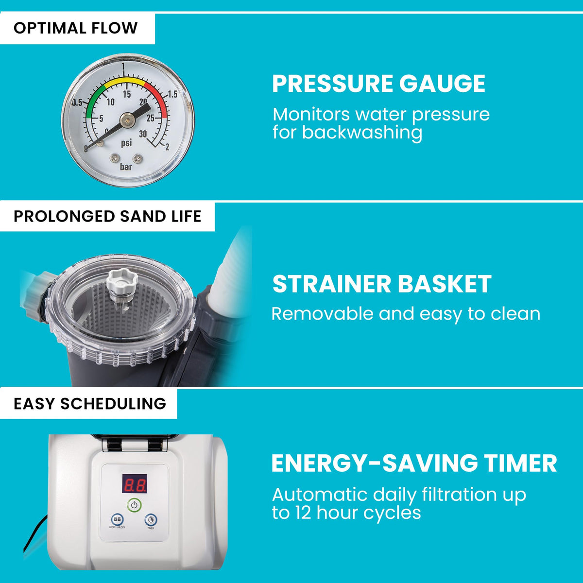 Krystal Clear 2 (2,800 Gallons Per Hour / Sand Filter Pump)
