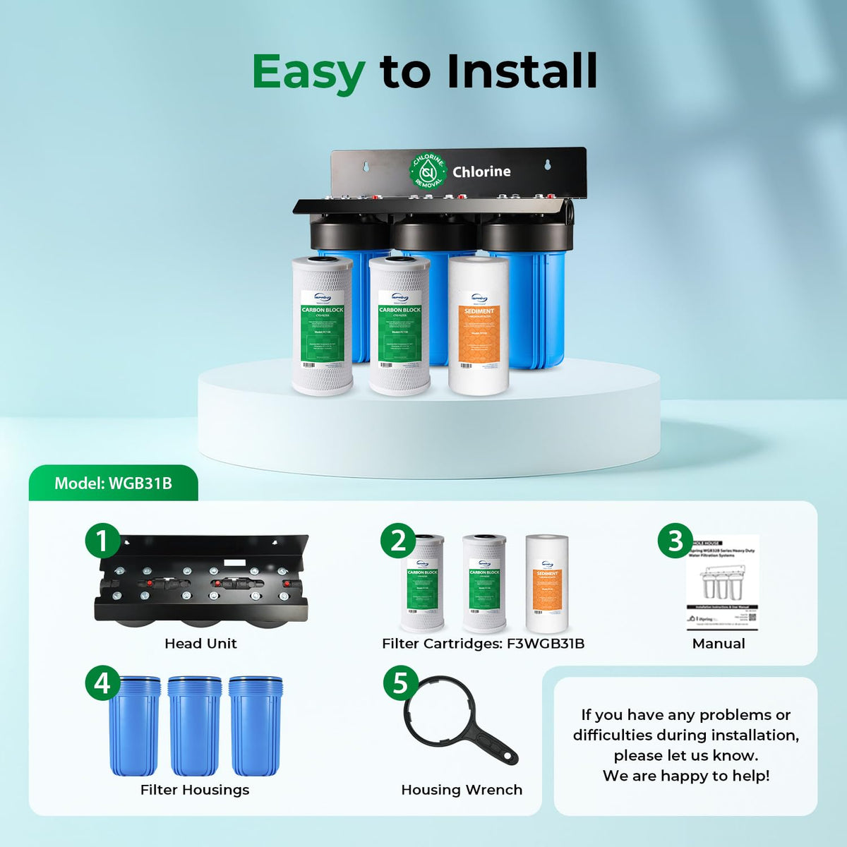 WGB31B Whole House Water Filter System