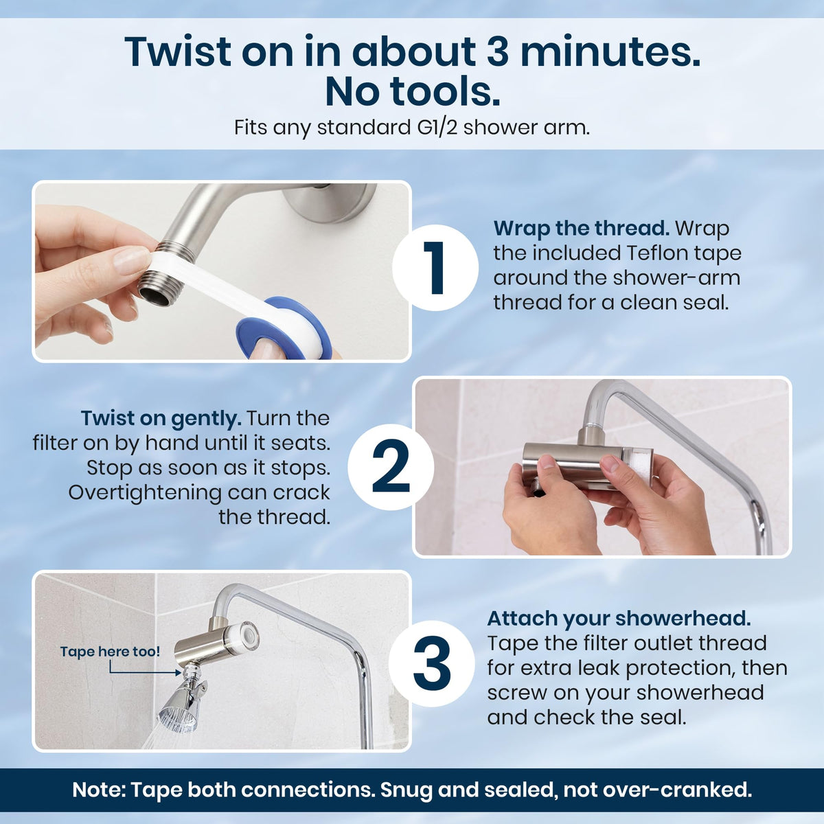 Shower Filter (Shower Filter + 3 Refills)