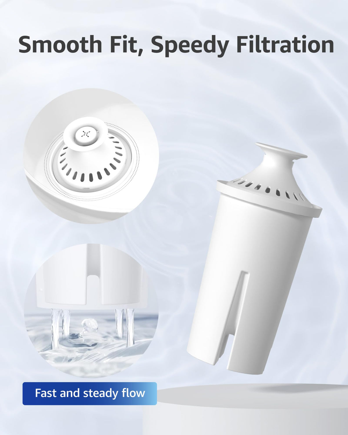 Pitcher Water Filter Replacement for Brita® Filters (4 Count / Classic)