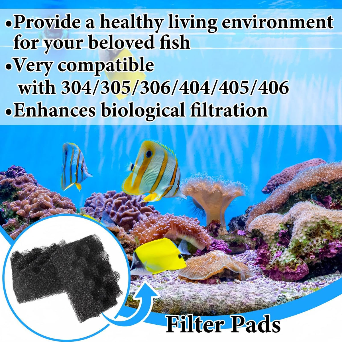 20 Pcs Aquarium Filter Foam