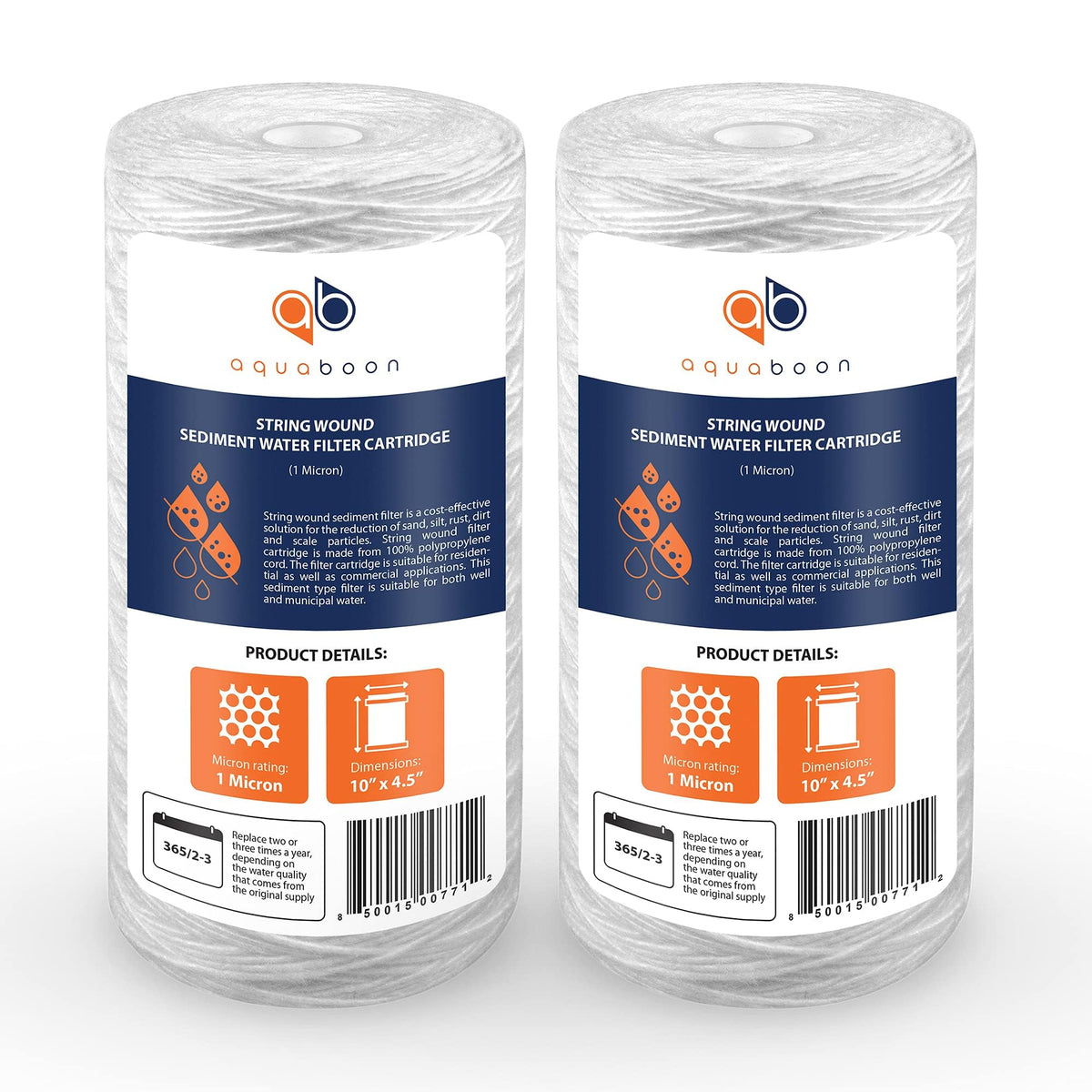 1 Micron 10 x 4.5 String Wound Water Filter Cartridge 2 (1 Micron)