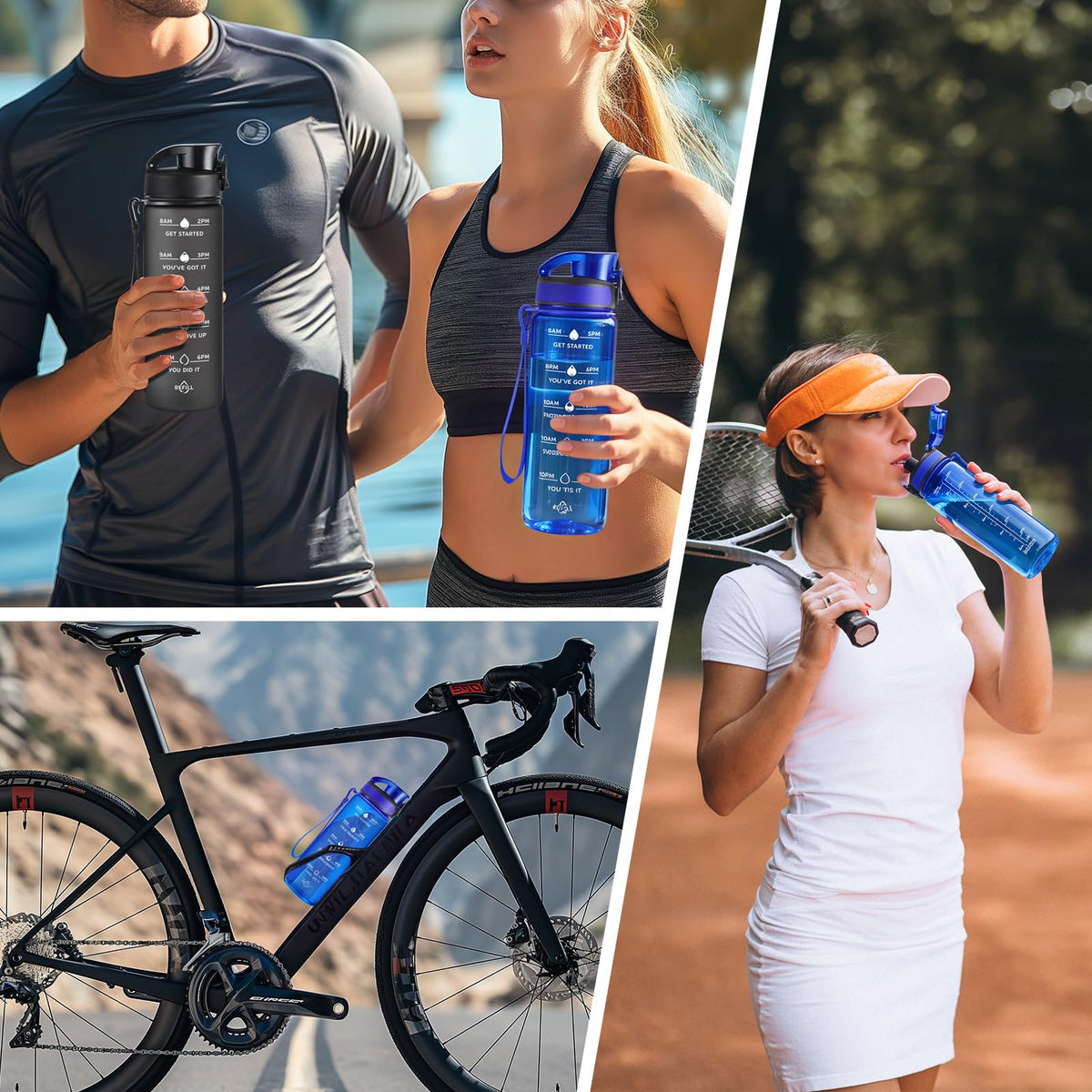 Water Bottle Leakproof BPA & Toxic Free (Sapphire / 24 Ounces)