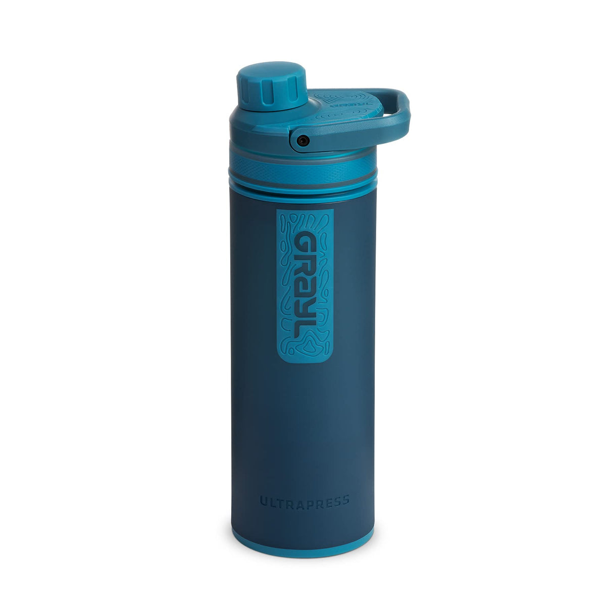 UltraPress 16.9 oz Water Purifier & Filter Bottle (Forest Blue)