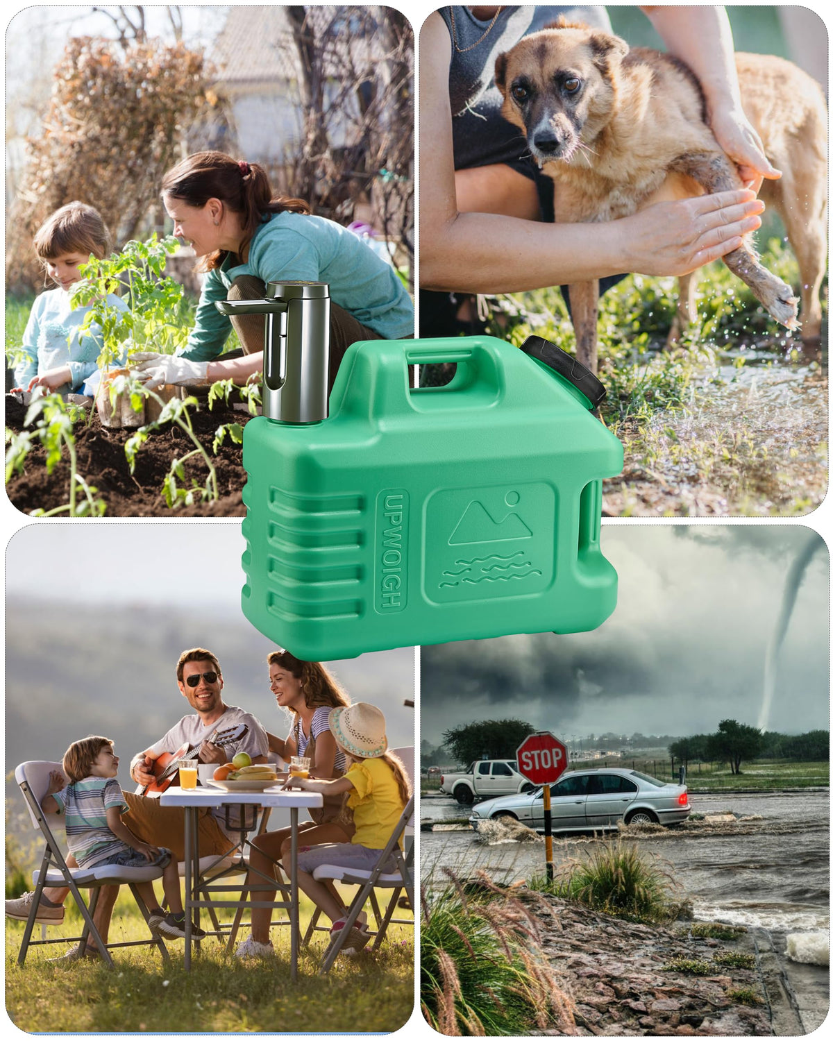 3.5 Gallon Water Jug with Rechargeable Touch Pump (Pine Green / 3.5 Gal)