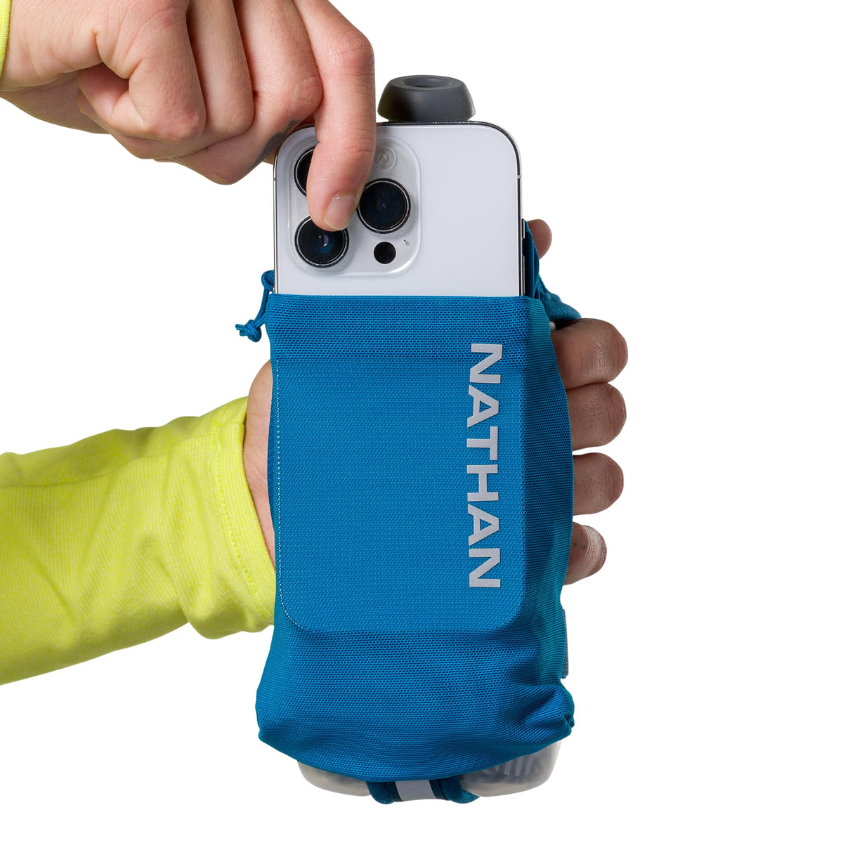 SpeedDraw 2 Insulated Handheld Running Water Bottle Flask (12oz Insulated - Deep Blue)