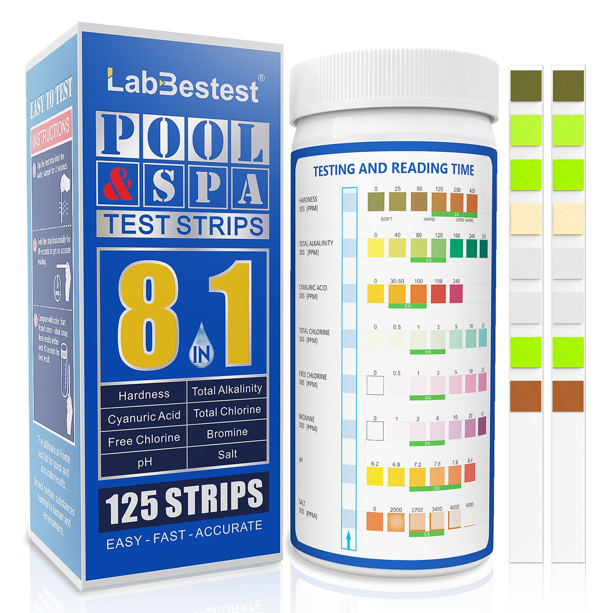 Salt Pool Test Strips Salt Water Pool Testing Kit
