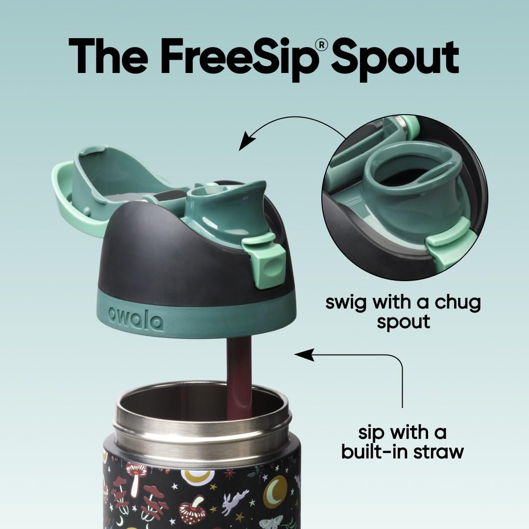 FreeSip Stainless Steel Water Bottle 24 oz Wild Whimsy (Wild Whimsy / 24 Ounces)