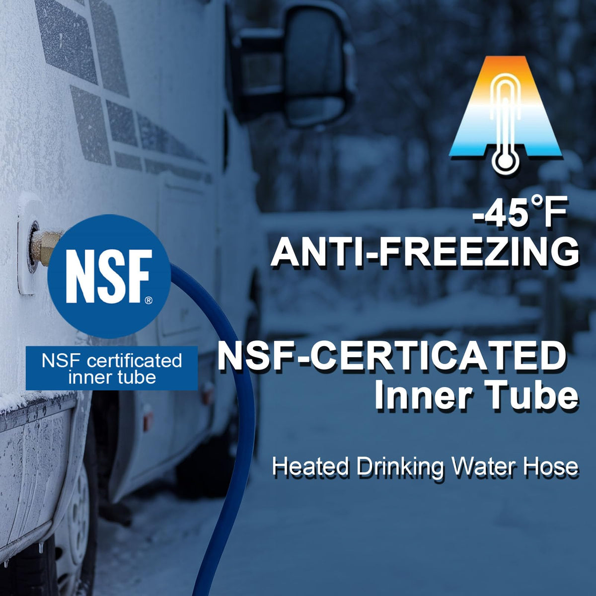 15FT Heated Water Hose for RV (15FT)