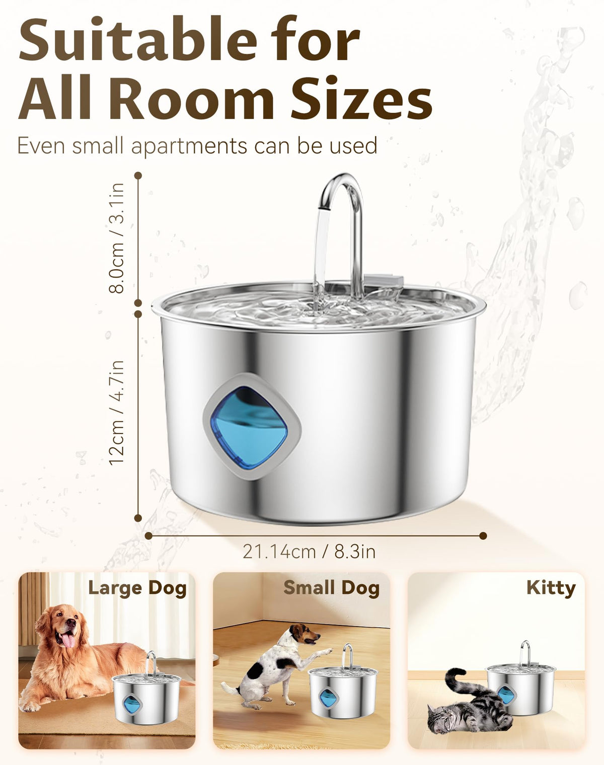 Dog Bowl for Small Dogs (1pcs+2 Filter / 1)