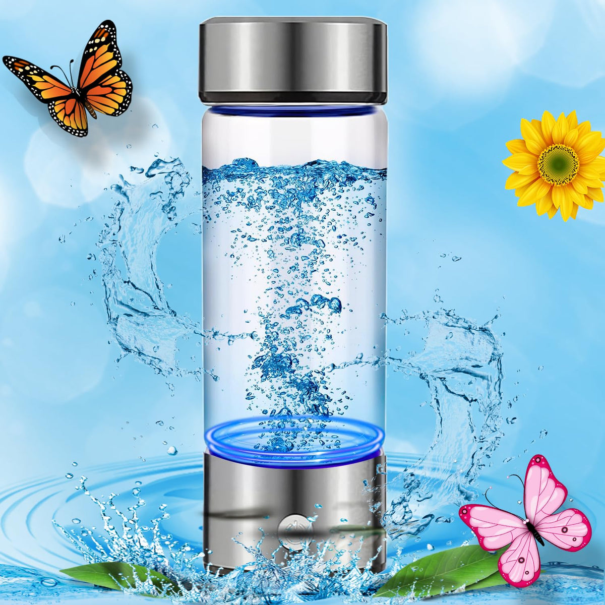 Portable Hydrogen Water Generator (SL-1Pack / Silver)