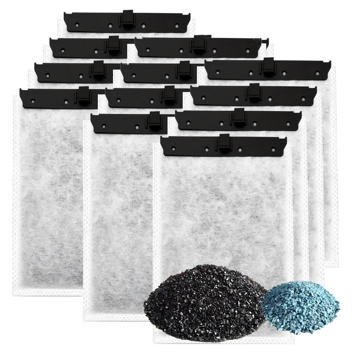 Aquarium 12 Pack Medium Filter Cartridges with Zeolite (12 Pack)