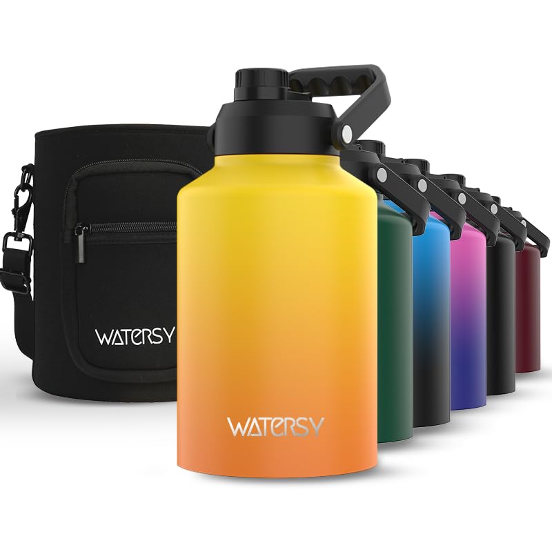 1 Gallon Water Bottle Insulated (Gradual Yellow / 128 Ounces)