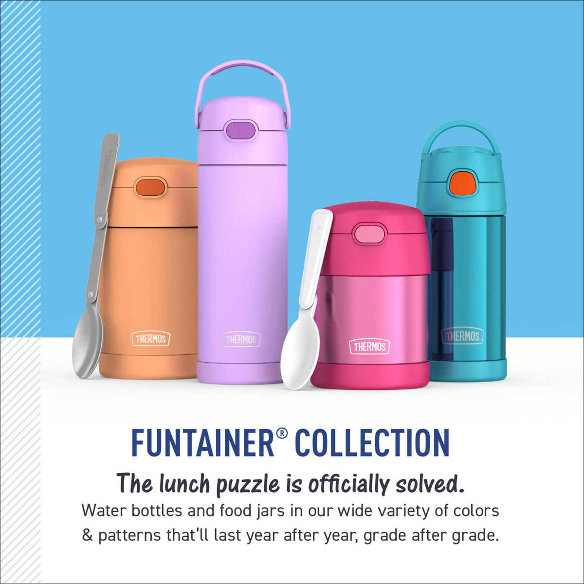 FUNTAINER Water Bottle with Straw (Masters of the Universe / 12 Ounces)
