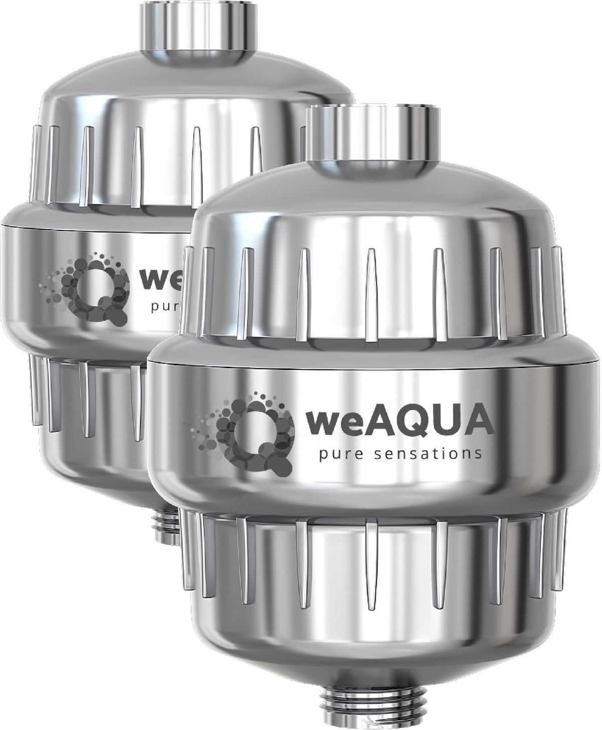 Heavy Duty 2 Pack Shower Filter for Hard Water Chlorine Heavy Metals (Chrome 2)