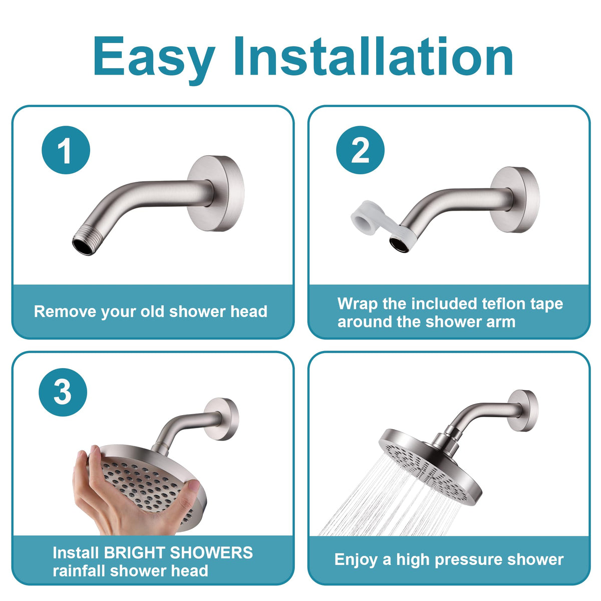 High Pressure Shower Head (1.8 GPM / Brushed Nickel)