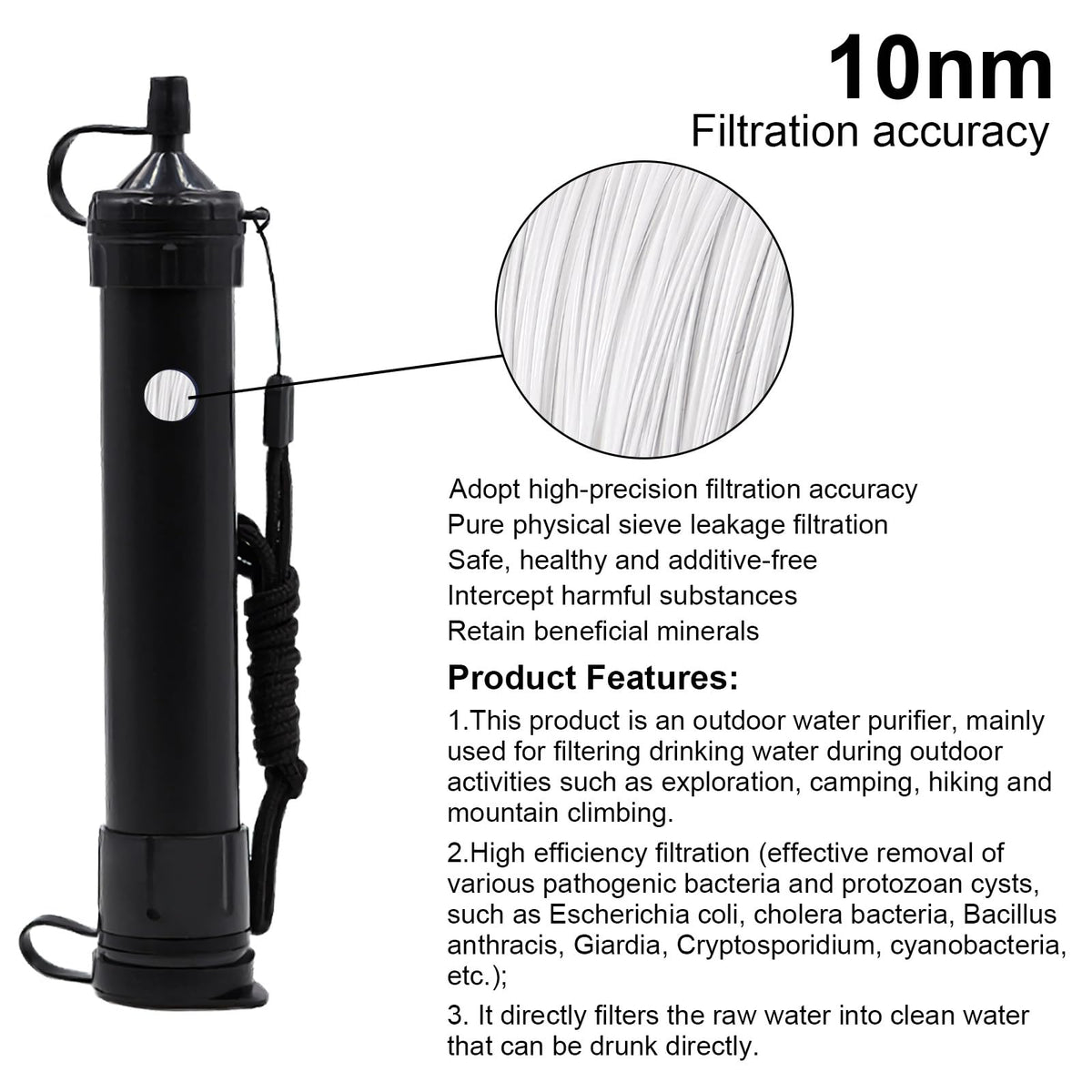Water Filter Camping (Black)