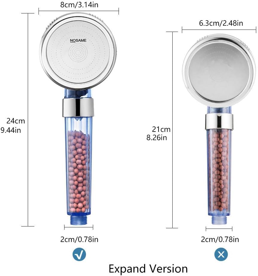 Handheld Shower Head (Transparent Blue Only Shower Head)
