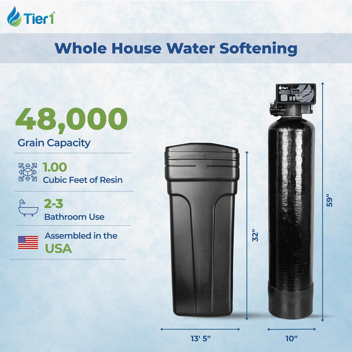 48 000 Grain Water Softener System for 4 (48,000 Grains (Standard))