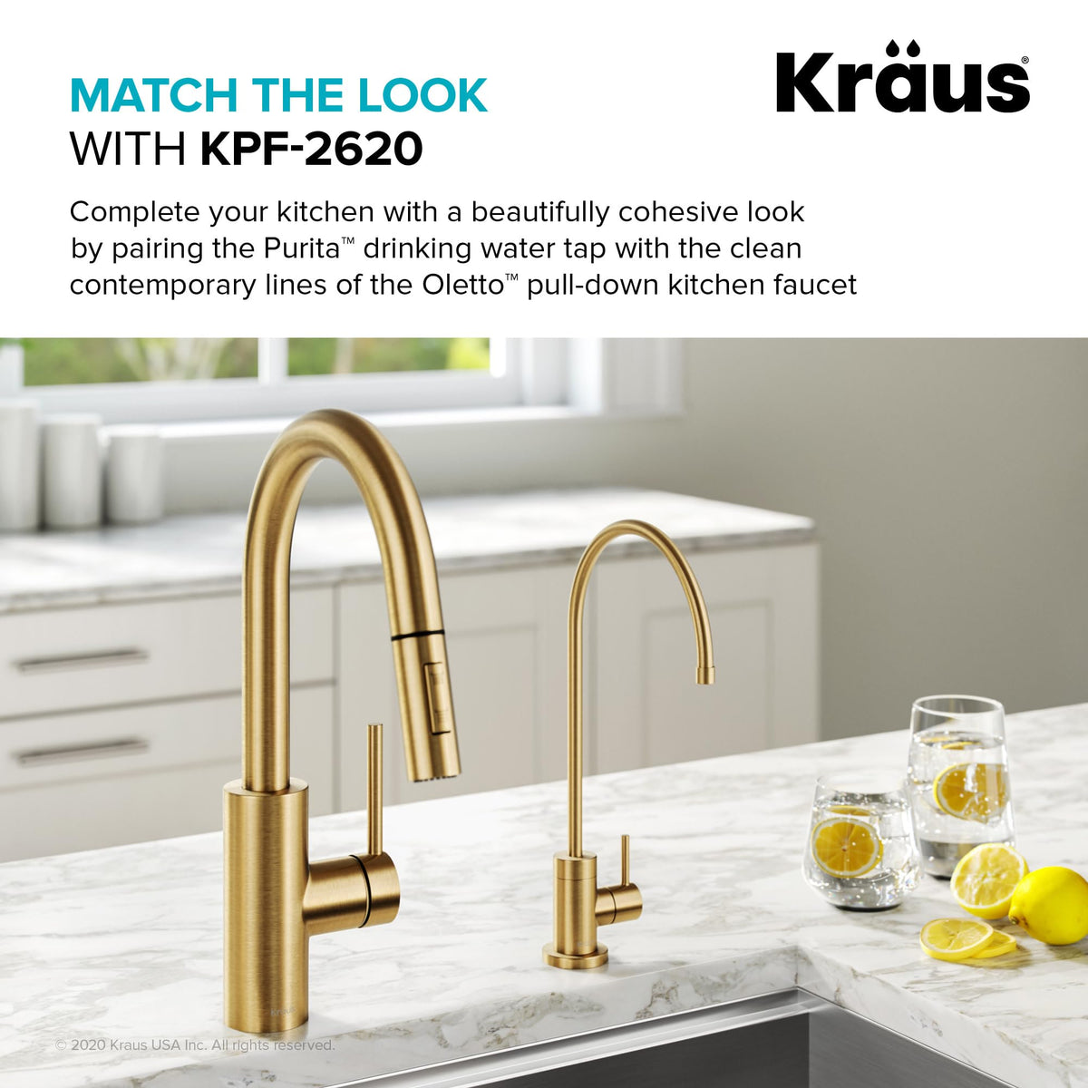 Purita 100% Lead (Brushed Brass / Filter Faucet)