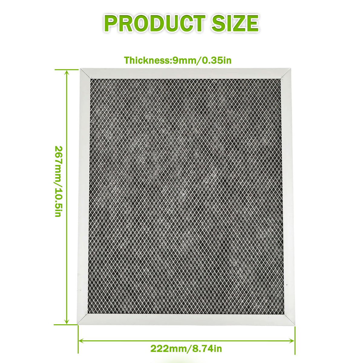 97007696 97005687 Range Hood Filter Replacement Charcoal Carbon Filter Mesh Hood Grease Filter Fit for Broan Nutone 41F (3 Pack)