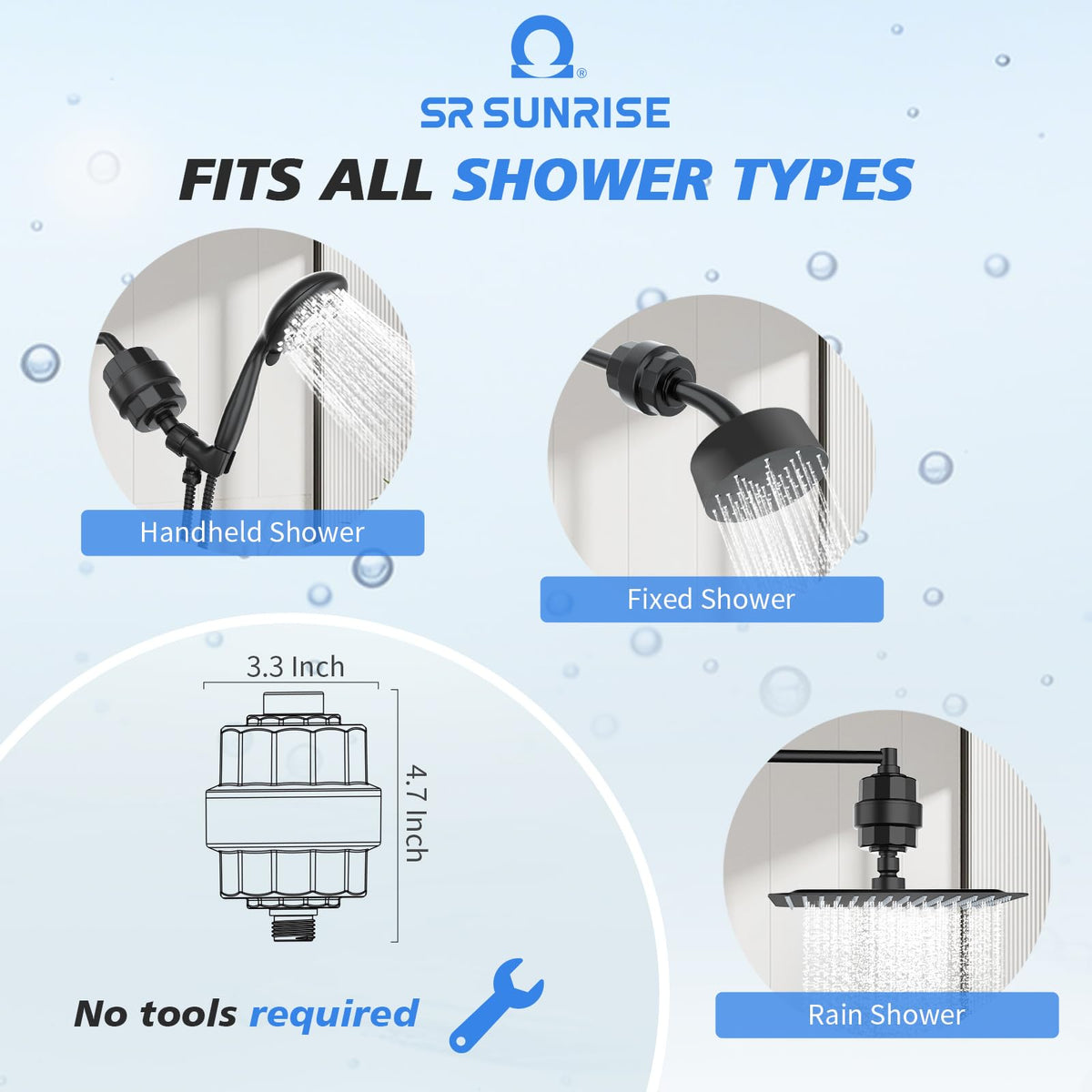 20 Stage Shower Filter for Hard Water (Black X 1 Cartridge)