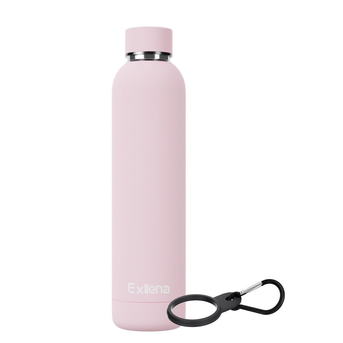 Slim Insulated Water Bottles for Travel 25oz with Clip (750 ml / Pink)