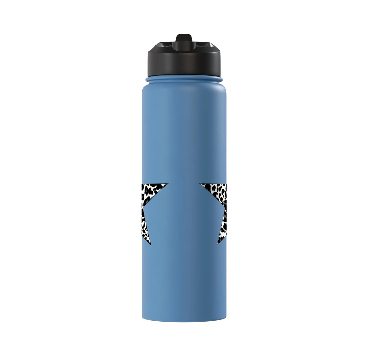 Star Shape Cute Cheetah Leopard Print Graphic Stainless Steel Insulated Water Bottle