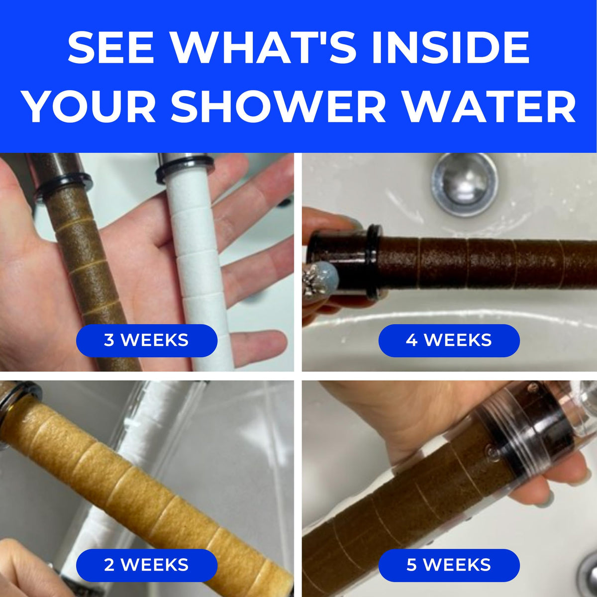 Puresome Filtered Shower Head (SET 1 / Showerhead + 3 replacements)