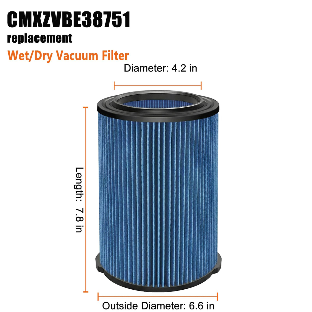 CMXZVBE38776 CMXZVBE38751 Replacement Filter for 5 (Fine Dust 5-20 Gal. / 2 Pack)
