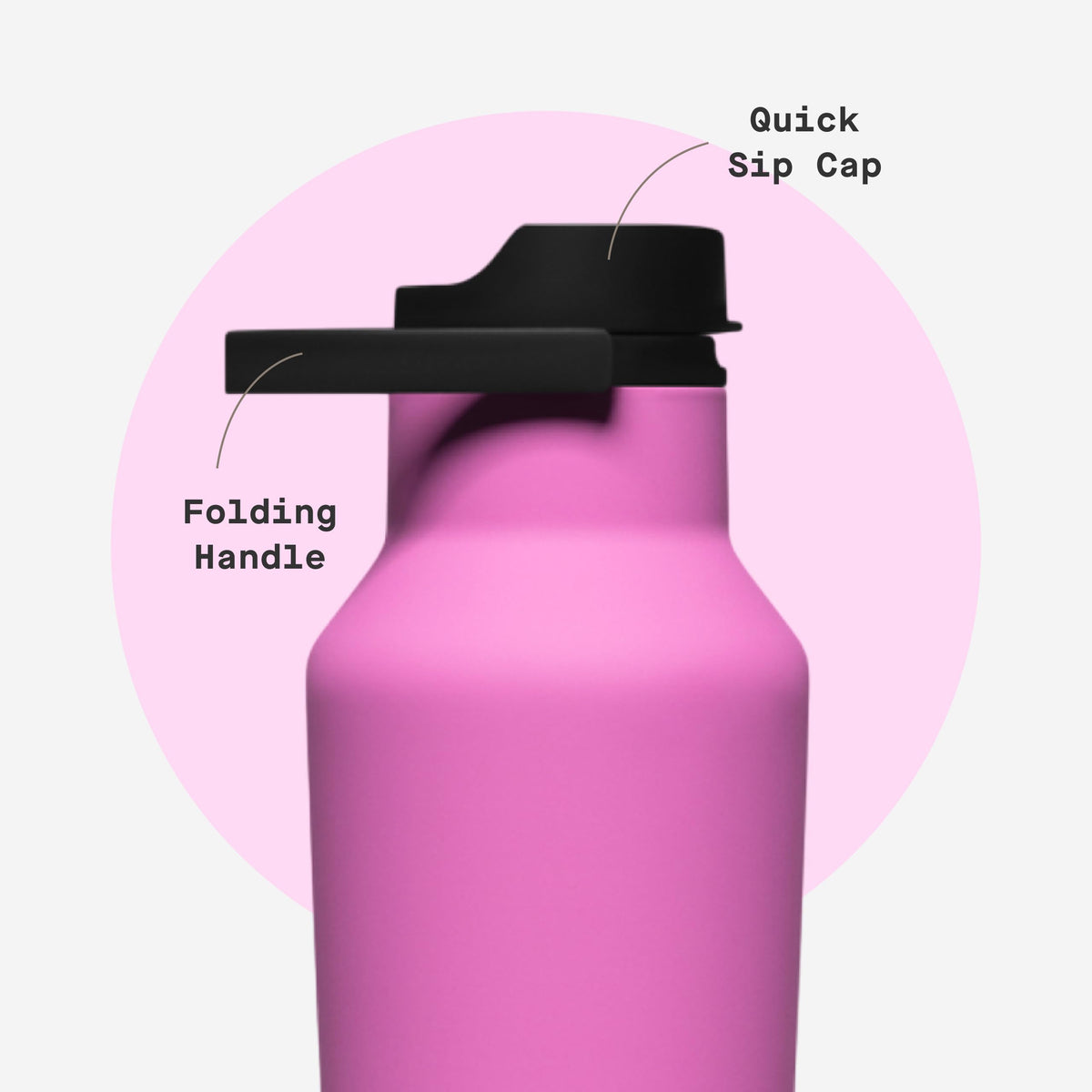 Sport Canteen 32 oz Triple Insulated Bottle (Fuchsia / 32 Ounces)