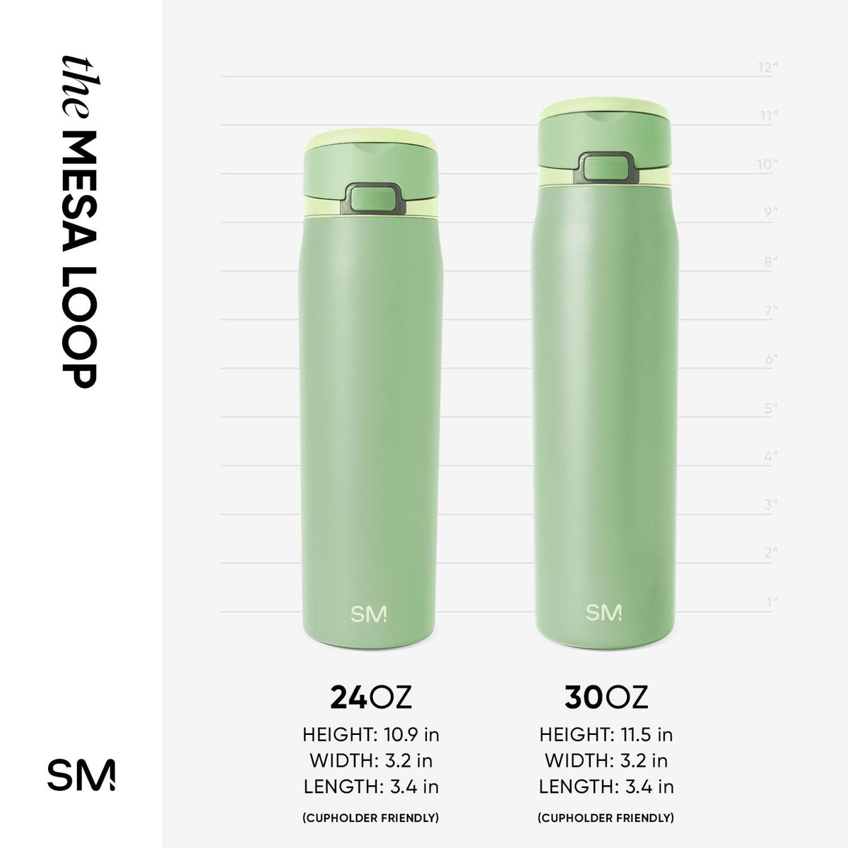 Water Bottle with Straw & Handle (30 Ounces / -Avocado)