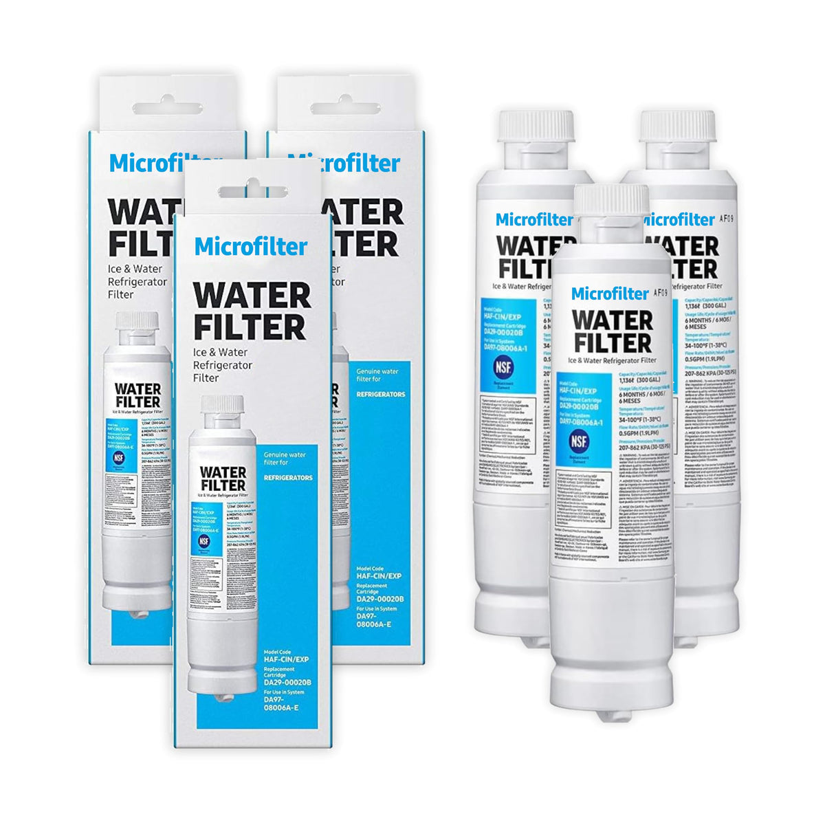 HAF-CIN/EXP DA29 Water Filter Replacement – Compatible with DA29-00020B – Carbon Block 99% Contaminant Reduction – Fresh Water & Ice – 18 Month Life 3 PACK (HAF-CIN)