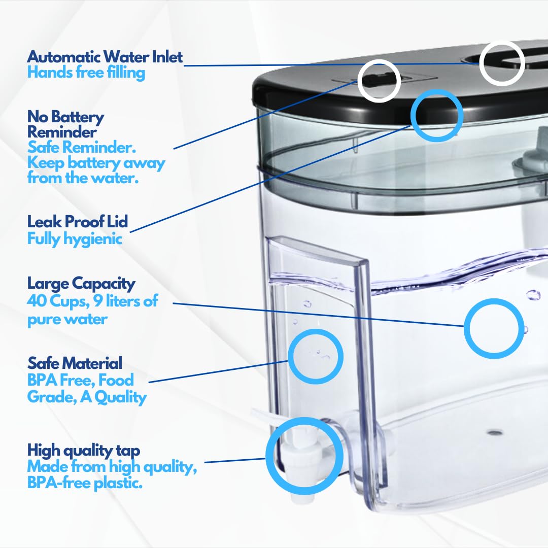 120 Gallon Long Life 40 Cups Water Filter Pitcher 1 Membrane Filter