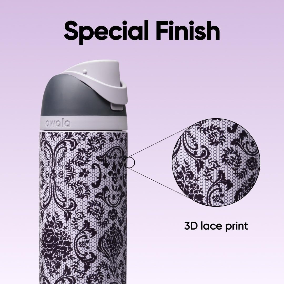 FreeSip Stainless Steel Water Bottle 24 oz Fashionably Late (Fashionably Late / 24 Ounces)