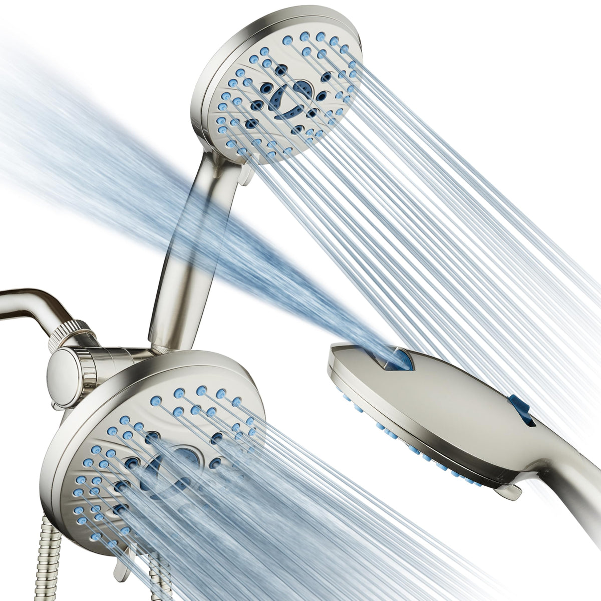 AquaCare 50 mode High Pressure 7 inch Shower Head Combo w (Satin Nickel)