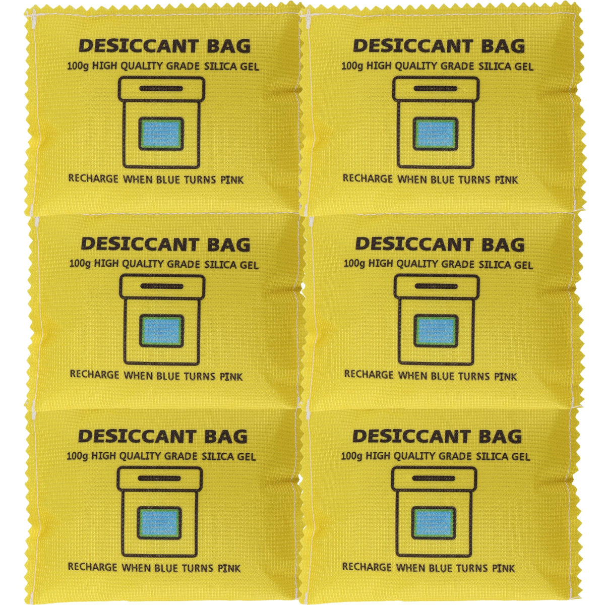 100g Rechargeable Desiccant Silica Gel Beads Pack Lab Desiccants Bag Rechargeable Moisture Absorbing for Storage Bins and Totes