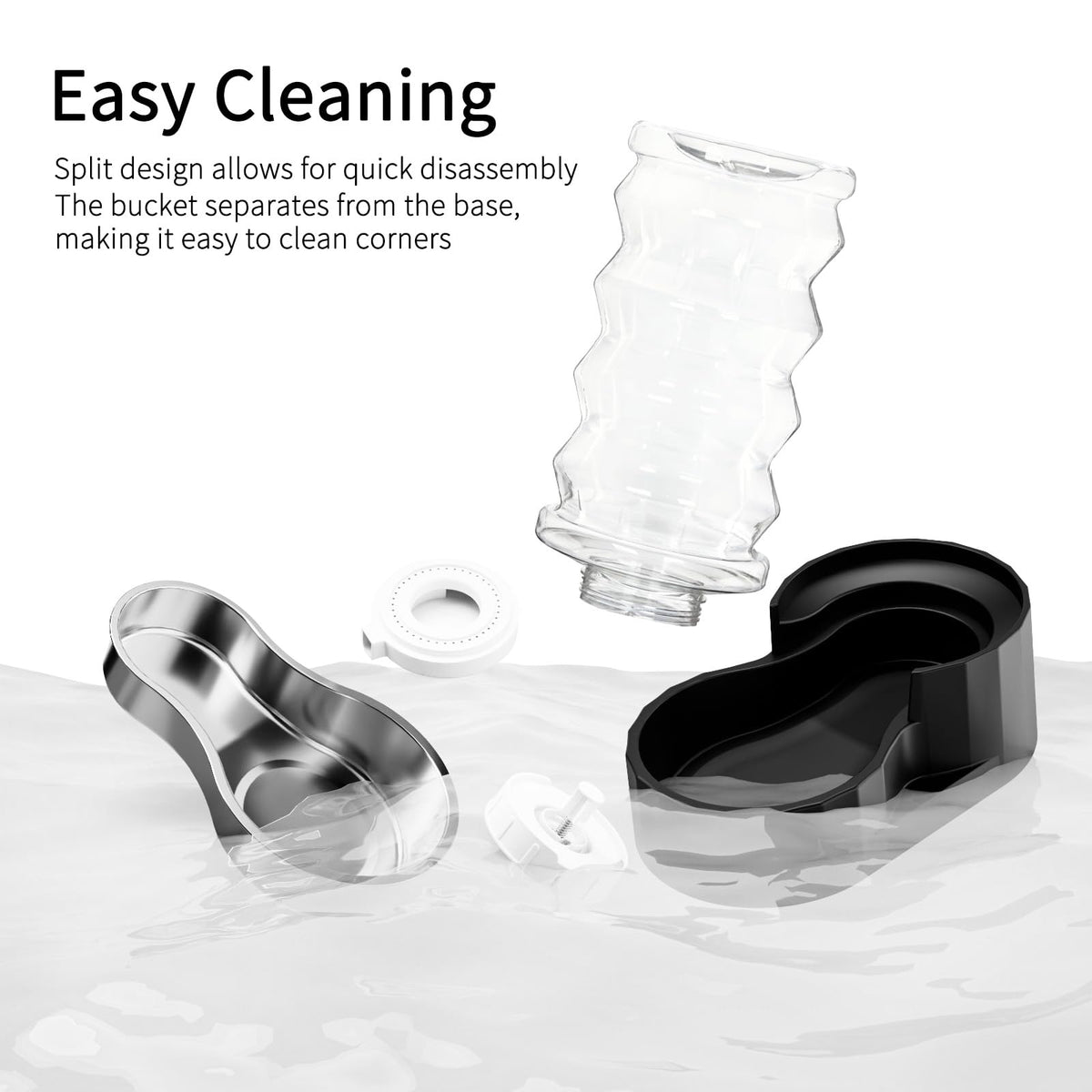 8L Filtered Dog Water Dispenser (Dark Black / 8L)