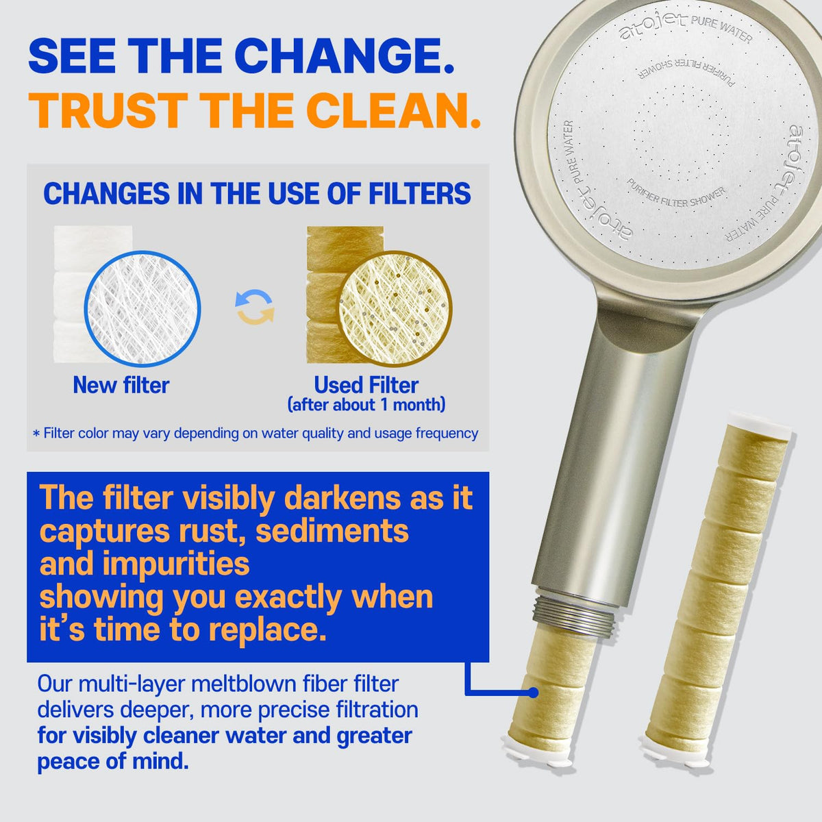 Premium Filter Shower Rooted in Korea’s Luxury Beauty Culture (Brushed Nickel)