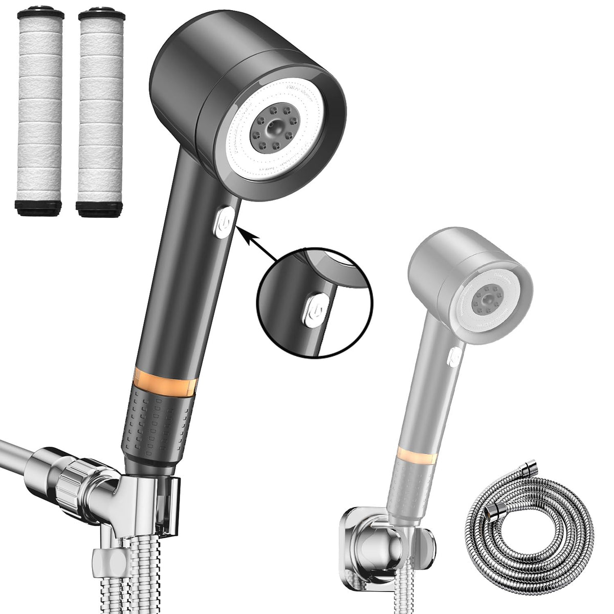 Shower Head with Handheld (Gray)