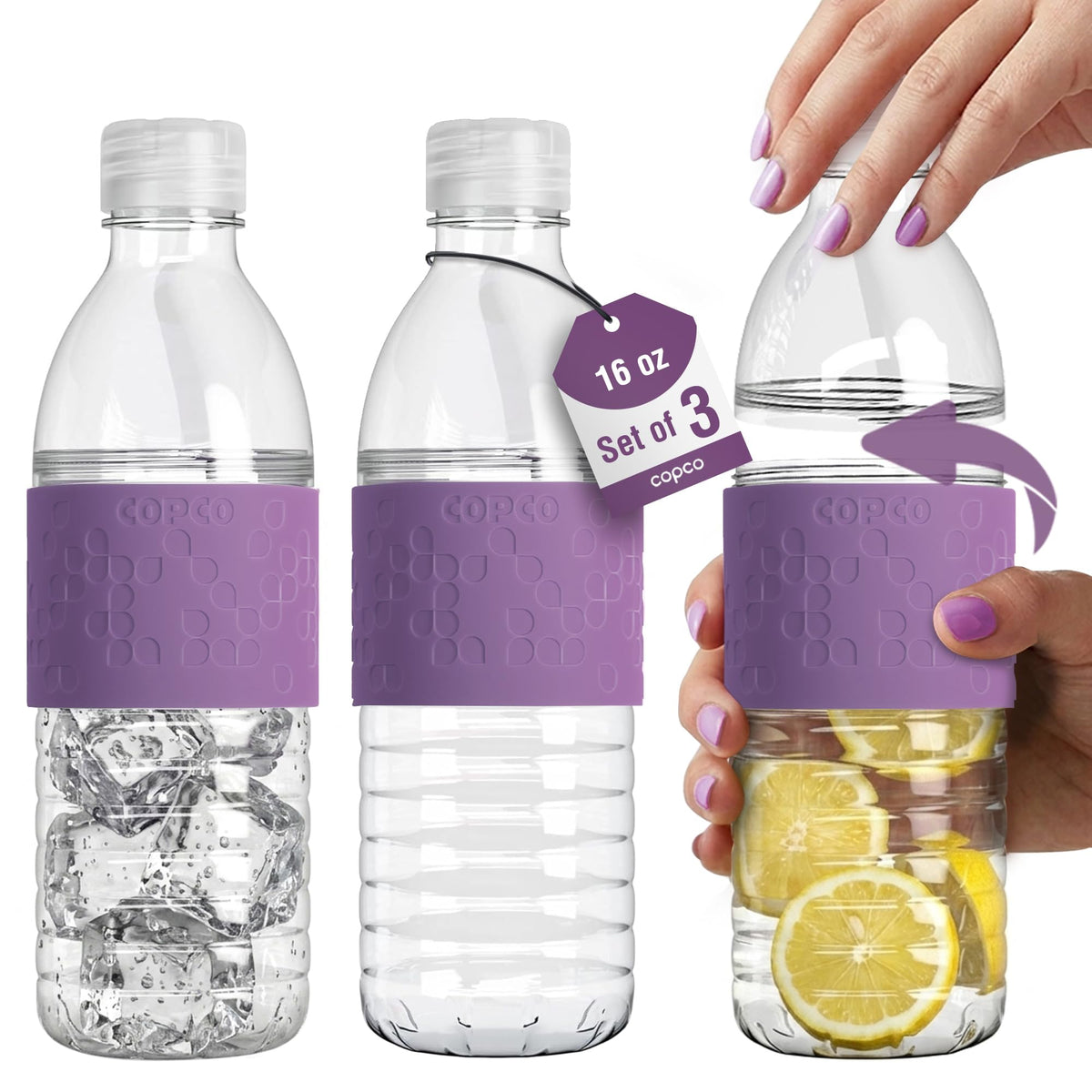 Hydra Water Bottle 16.9 oz (Purple)