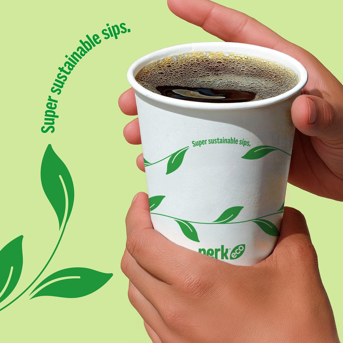 Eco Compostable Paper Hot Cups (50 Pack / 10 Oz.)