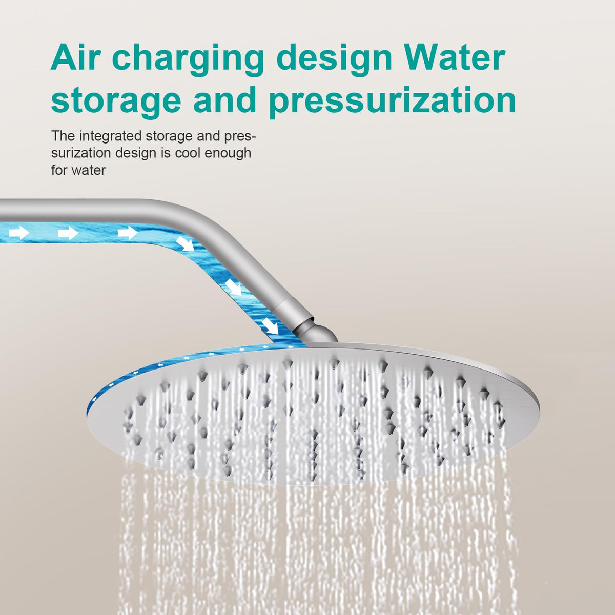 All Metal 8Inch Rain Shower Head (Brushed Nickel / 8 Inch)
