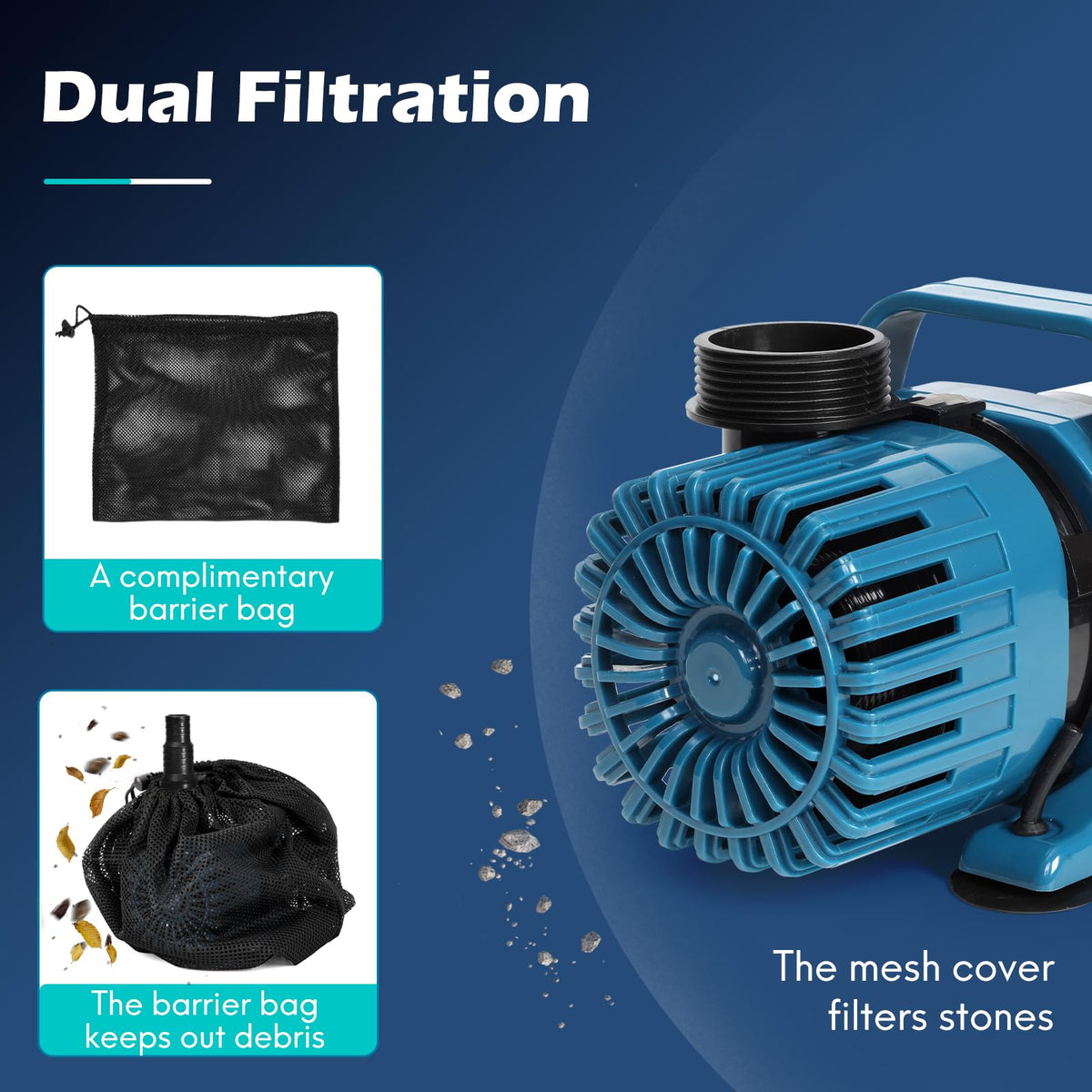 4500 GPH Pond Pump for Fish Pond (4500GPH-220W)