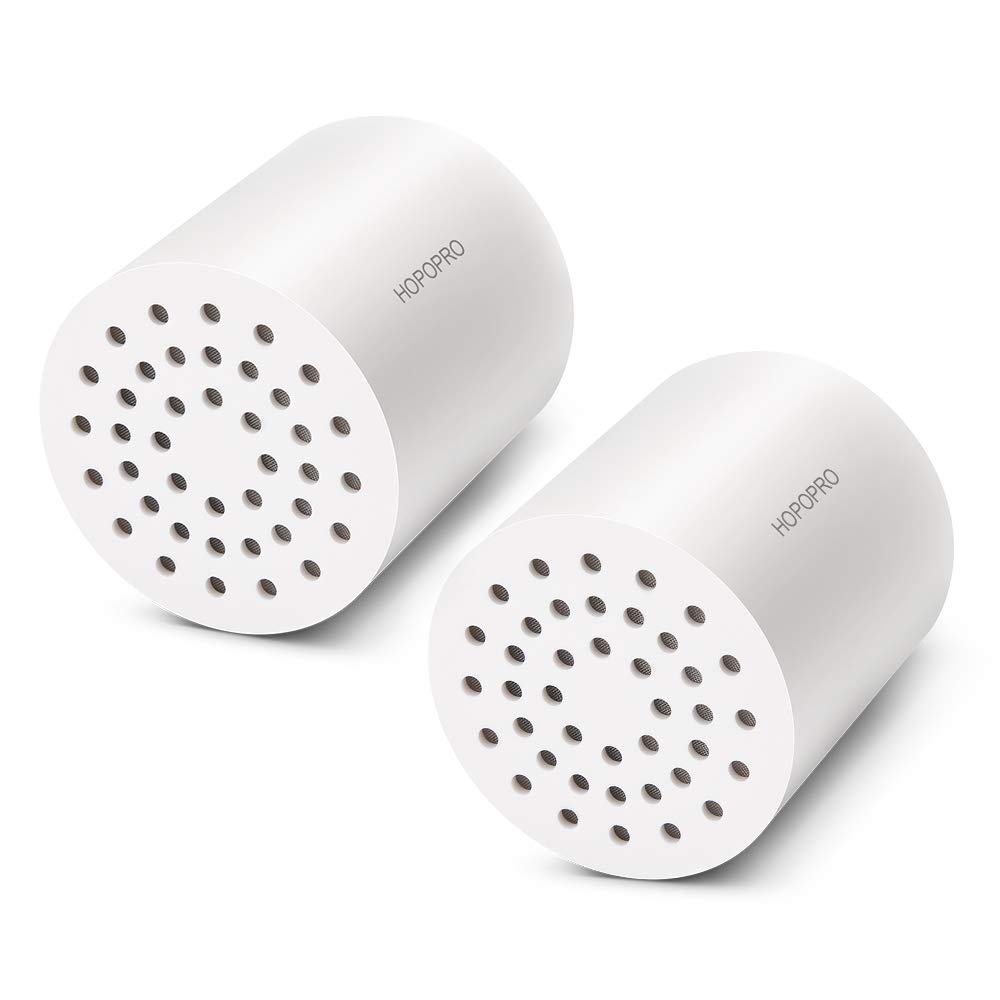 NBC News Recommended Brand 18 Stages Shower Filter Replacement 2 Pack High Output Shower Filter Cartridge Replacement for Shower Systems Removing Chlorine Fluoride Heavy Metals (2 Pcs)
