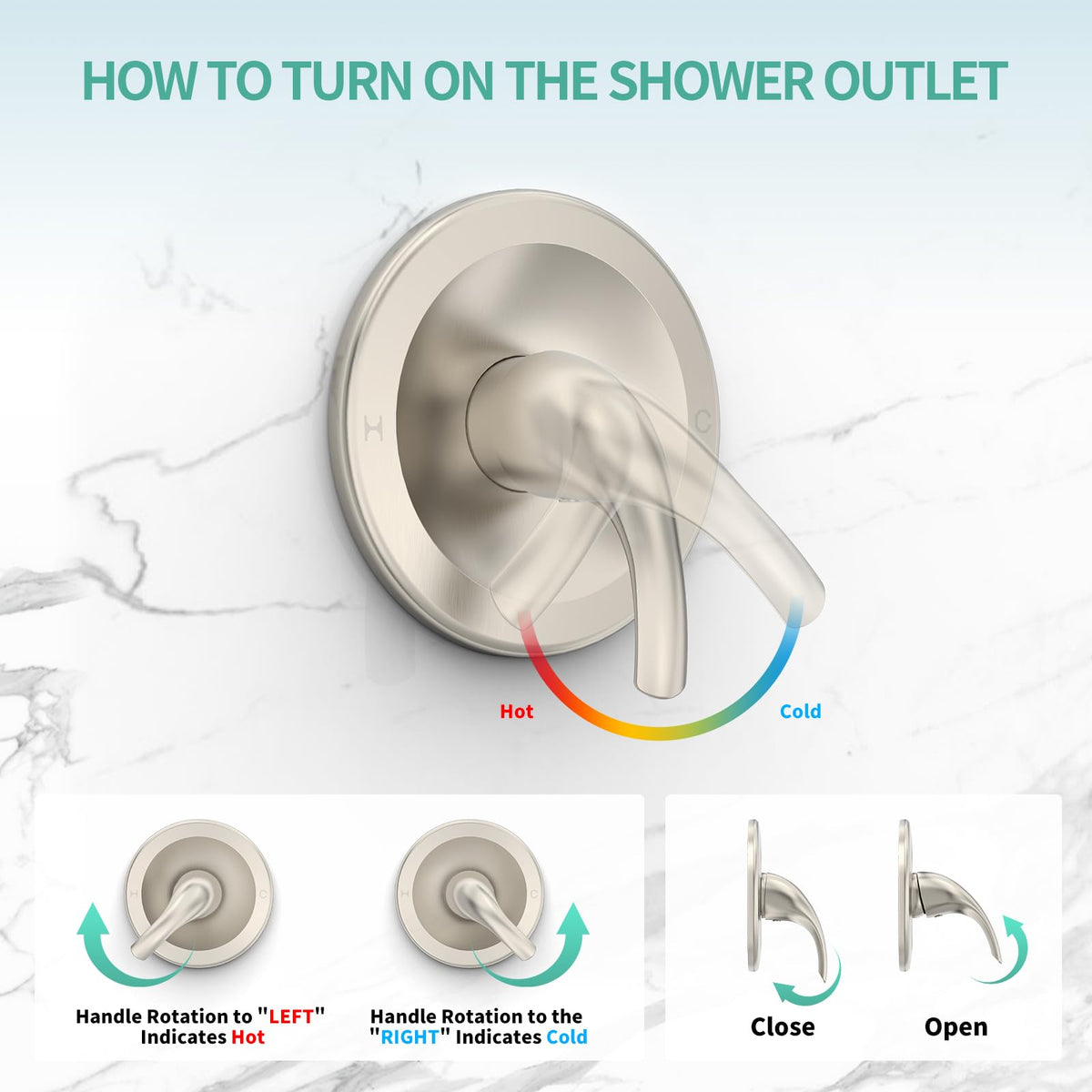 Dual 2 in 1 Shower System with Handheld (Nickel)