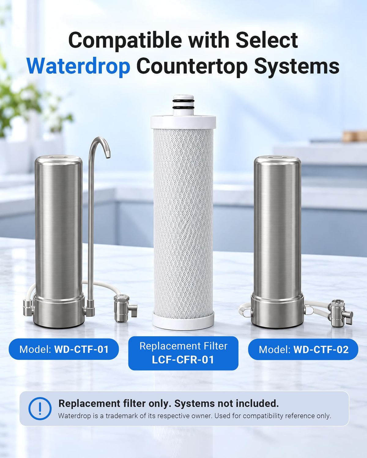Upgraded] LCF Filter Replacement for Waterdrop WD (1 Filter)