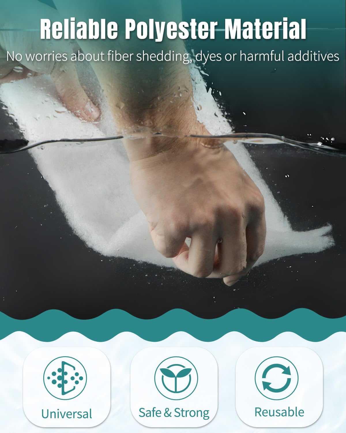 Aquarium Filter Floss Roll for Fish Tank Filters 71 x 12 Inch White Cuttable Aquarium Filter Pad 1 Inch Thick High Density Filter Media Roll for Freshwater Saltwater Fish Tanks & Small Ponds