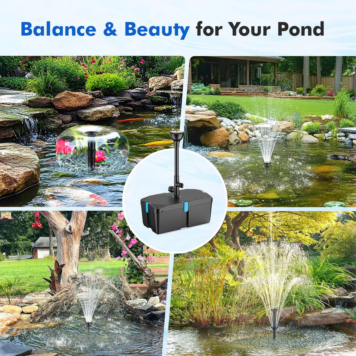 Pond Filters for Outdoor Ponds (60w 820gph)